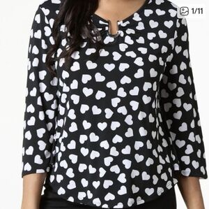 Heart Print Women's Top